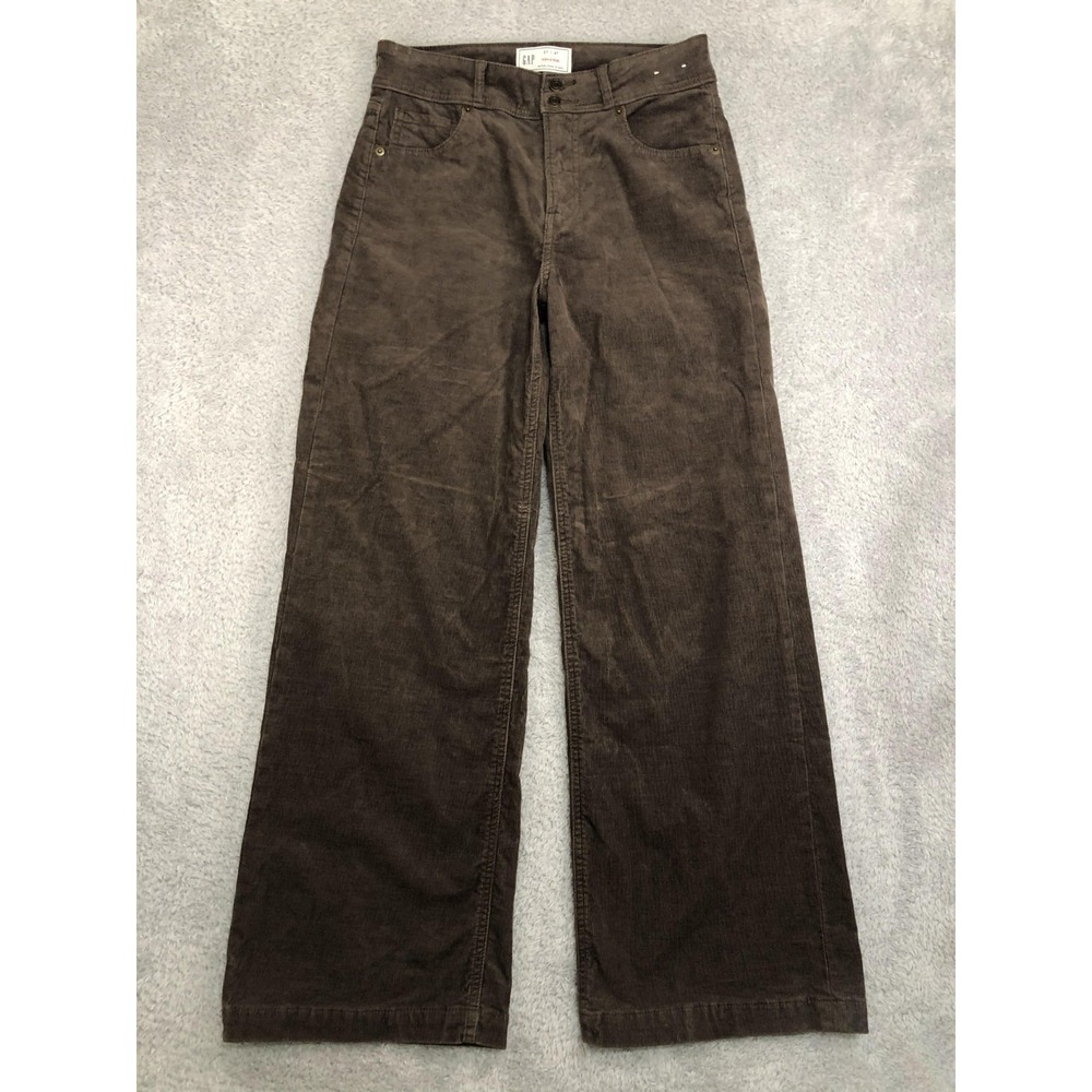 Gap Pants Women's 4R (29x30) Brown Corduroy High Stride Wide Leg